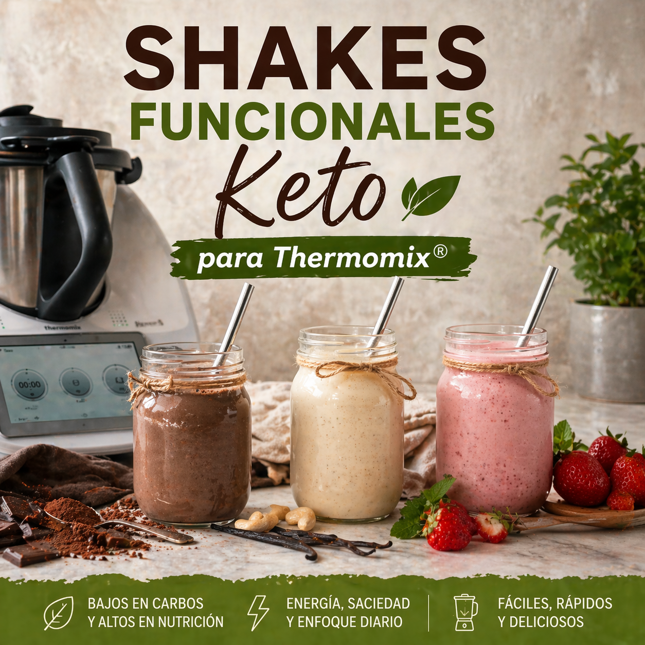 Shakes Funcionales Keto para Thermomix